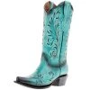 Circle G Women's Turquoise 13in. Top Snip Toe Boot -Ariat shop 163649 default l