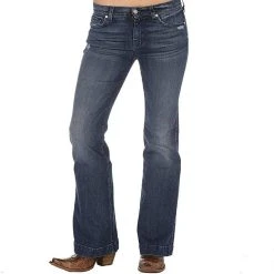 7 For All Mankind 7 Womens Dojo Lake Blue Trouser