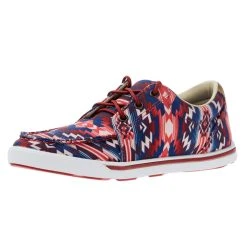 Wrangler Footwear Women's Retro Red Ombre Aztec Print Low Top Casual Shoes