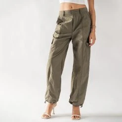 Trend:Notes Women's Olive Cargo Joggers