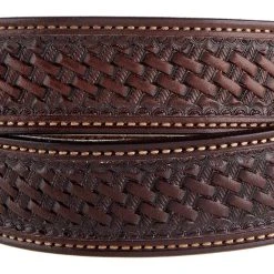 Texas Saddlery Chocolate Basket Stamp Belt -Ariat shop 1C45 2