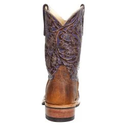 Anderson Bean Women`s AB Tan American Bison 11` Purple Embossed Top Choc Vcrepe Boot -Ariat shop 329186 4