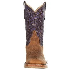 Anderson Bean Women`s AB Tan American Bison 11` Purple Embossed Top Tan Vcrepe Boot -Ariat shop 330022 TV 32
