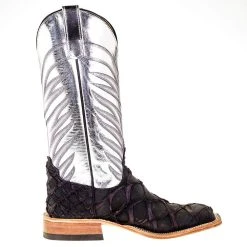 Anderson Bean Women's Purple Panther Big Bass 13in. Silver Metallic Cowgirl Boot -Ariat shop 330761 4