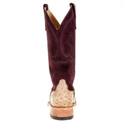 Anderson Bean Women's Tan Full Quill 13in. Burgundy Suede Cowgirl Boot -Ariat shop 330764 3