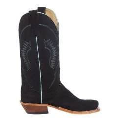 Anderson Bean Women's Black Deertan Roughout 13 In. Deertan Top Cowgirl Boot -Ariat shop 332277 5