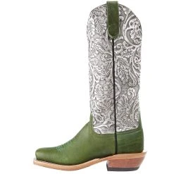 Anderson Bean Women`s Ride Ready Jade Navajo Bison 13in. Silver Grey Tooled Top Boot -Ariat shop 332279 3