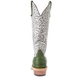 Anderson Bean Women`s Ride Ready Jade Navajo Bison 13in. Silver Grey Tooled Top Boot -Ariat shop 332279 4