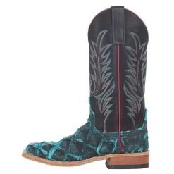 Anderson Bean Women's Teal Big Bass 13 In. Black Deertan Cowgirl Boot -Ariat shop 332281 3