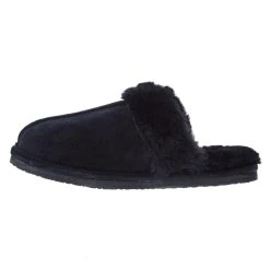 Minnetonka Women Black Sheepskin Slide -Ariat shop 3329 03