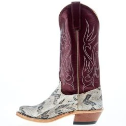 Anderson Bean Women's AB Rattlesnake 13 In Sangria Kidskin Top Cutter Toe Cowgirl Boot -Ariat shop 334261 03