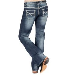 Rock N Roll Cowgirl Women's Midrise Bootcut Riding Jean