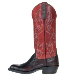 Anderson Bean Ladies Black Cherry Lizard With Red Top -Ariat shop 3650M 2