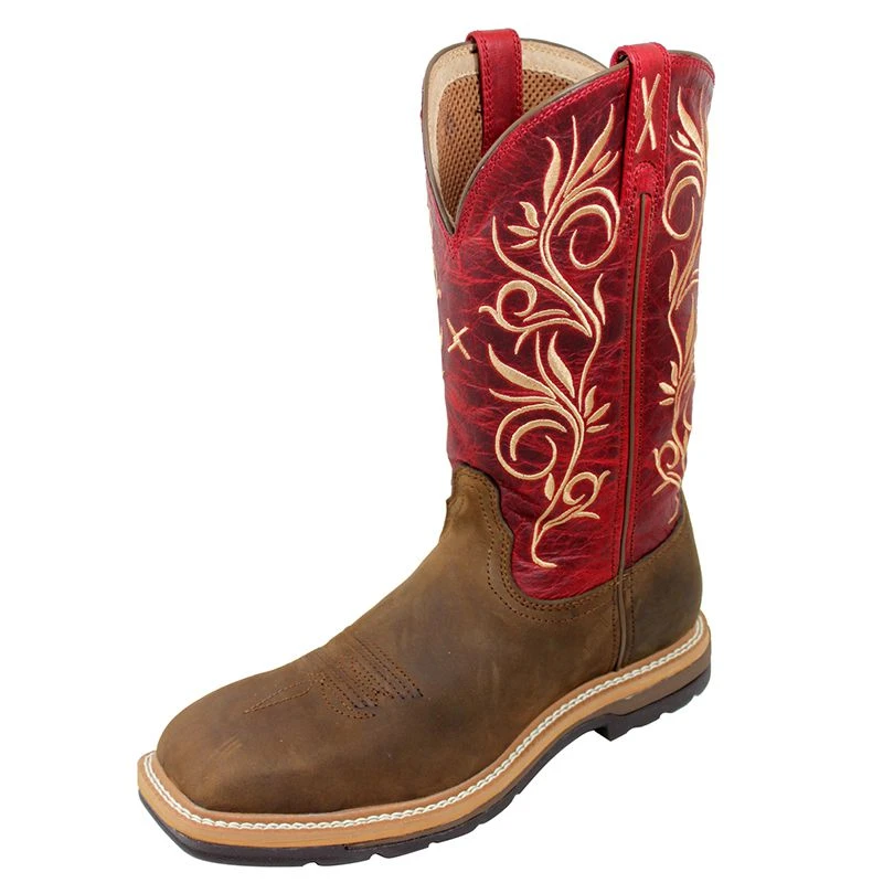 Twisted X Women's Distressed Latigo Steel Toe Lite Weight Cowgirl Work Boots 4 Twisted X Women's Distressed Latigo Steel Toe Lite Weight Cowgirl Work Boots - Image 2