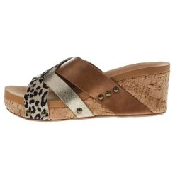 Corkys Footwear Women's Corky Amuse Leopard Wedge -Ariat shop 41 0112 LEOP Q 03