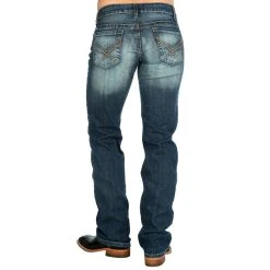 CinchWomens Ada Mid Rise Relaxed Med Wash Bootcut Jean