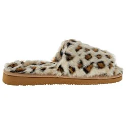 Minnetonka Women`s Lolo Cream Leopard Print Slipper -Ariat shop 592298 05