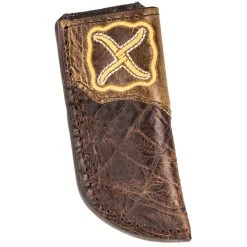 Western Fashion Twisted X Brown Gator Knife Sheath XRKC-G2