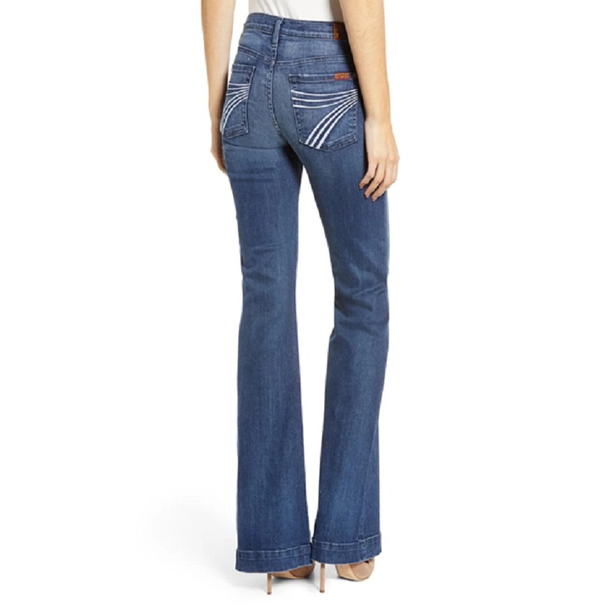 7 For All Mankind 7 Womens Dojo Lake Blue Trouser 4 7 For All Mankind 7 Womens Dojo Lake Blue Trouser - Image 2