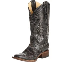 Corral Women's Vintage Black Python Inlay Cowgirl Boots