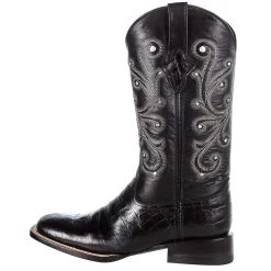 Ferrini Women's Black Gator Belly Print Cowgirl Boots -Ariat shop 90793 04 3