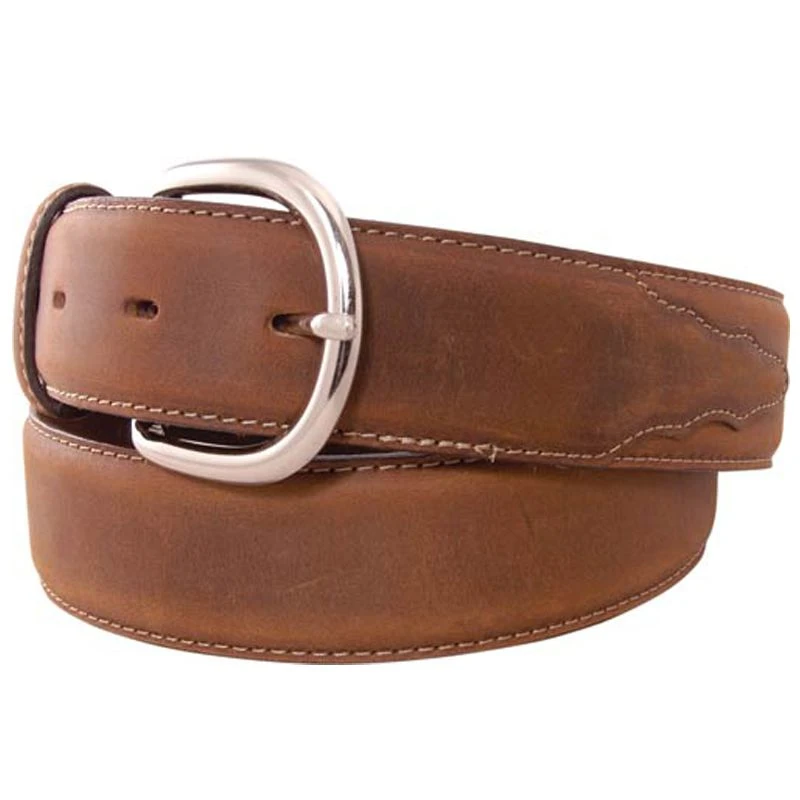 Men's Silver Creek Classic Brown Leather Belt 53709 3 Men's Silver Creek Classic Brown Leather Belt 53709