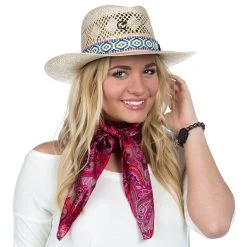 Wyoming Traders Ladies Paisley Fruit Punch/Pink Plum Wildrag