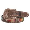 Mf Western Products Ladies 1.5in. Serape Brown Leather Belt With Copper Studs -Ariat shop 98120 default l