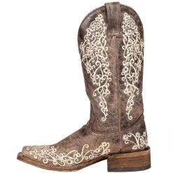 Corral Women's Brown Crater Bone Embroidery Cowgirl Boots -Ariat shop A2663 3