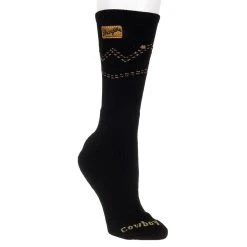 For Bare Feet Men's Black Wrangler Patch Boot Sock -Ariat shop A301 2