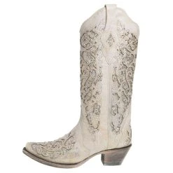 Corral Women's White Glitter Inlay Boots -Ariat shop A3322 2