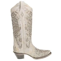 Corral Women's White Glitter Inlay Boots -Ariat shop A3322 4