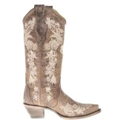 Corral Women's Tobacco Studs And Flowers Boot -Ariat shop A3572 4