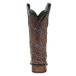 Corral Womens Corral Brown Barbed Wire Rodeo Sq Toe Boot -Ariat shop A3815 4