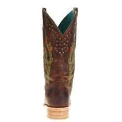 Nrs Footwear Women's Brown Embroidered Square Toe -Ariat shop A4060 3