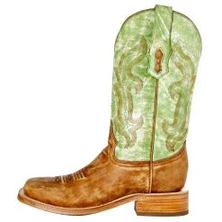 Corral Women`s Sand/Green Square Toe Boot -Ariat shop A4102 3