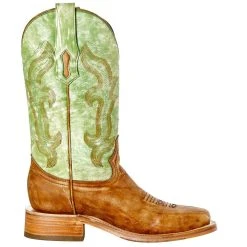 Corral Women`s Sand/Green Square Toe Boot -Ariat shop A4102 5