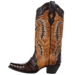 Corral Women`s Brown Caiman 13in. Tan Top Boot -Ariat shop A4182 3