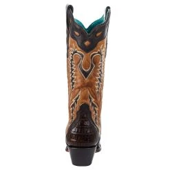 Corral Women`s Brown Caiman 13in. Tan Top Boot -Ariat shop A4182 4