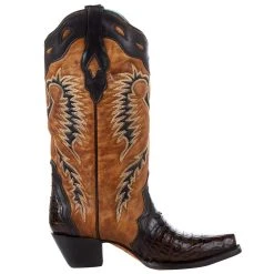 Corral Women`s Brown Caiman 13in. Tan Top Boot -Ariat shop A4182 5