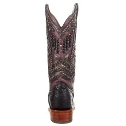Corral Womens Corral Black FQ Ostrich 13in A4202 -Ariat shop A4202 4