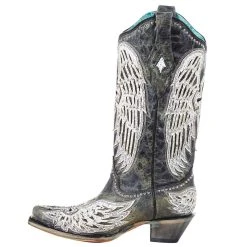 Corral Women`s Black Cross/Wings Overlay 13in. Top Boot -Ariat shop A4232 3