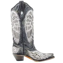 Corral Women`s Black Cross/Wings Overlay 13in. Top Boot -Ariat shop A4232 5
