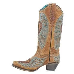 Corral Women`s Sand Heart Wings Overlay 13in. Boot -Ariat shop A4235 3
