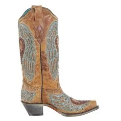 Corral Women`s Sand Heart Wings Overlay 13in. Boot -Ariat shop A4235 5
