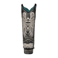 Corral Womens Black Cross And Wings Square Toe Boot -Ariat shop A4243 3