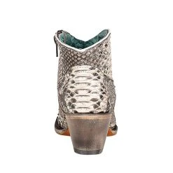 Corral Womens Natural Python Side Zipper Snip Toe Bootie 8 Corral Womens Natural Python Side Zipper Snip Toe Bootie -Ariat shop A4319 3