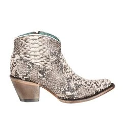 Corral Womens Natural Python Side Zipper Snip Toe Bootie 9 Corral Womens Natural Python Side Zipper Snip Toe Bootie -Ariat shop A4319 4