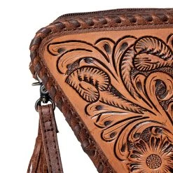American Darling Floral Tooled Triangle Purse -Ariat shop ADBG576 03
