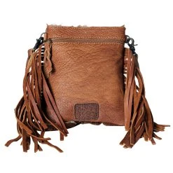 American Darling Cowhide Crossbody Purse With Fringe -Ariat shop ADBGS153ACGOFRNG 04